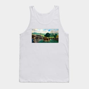 Horces Races at Longchamp, Paris 1866 Édouard Manet Tank Top